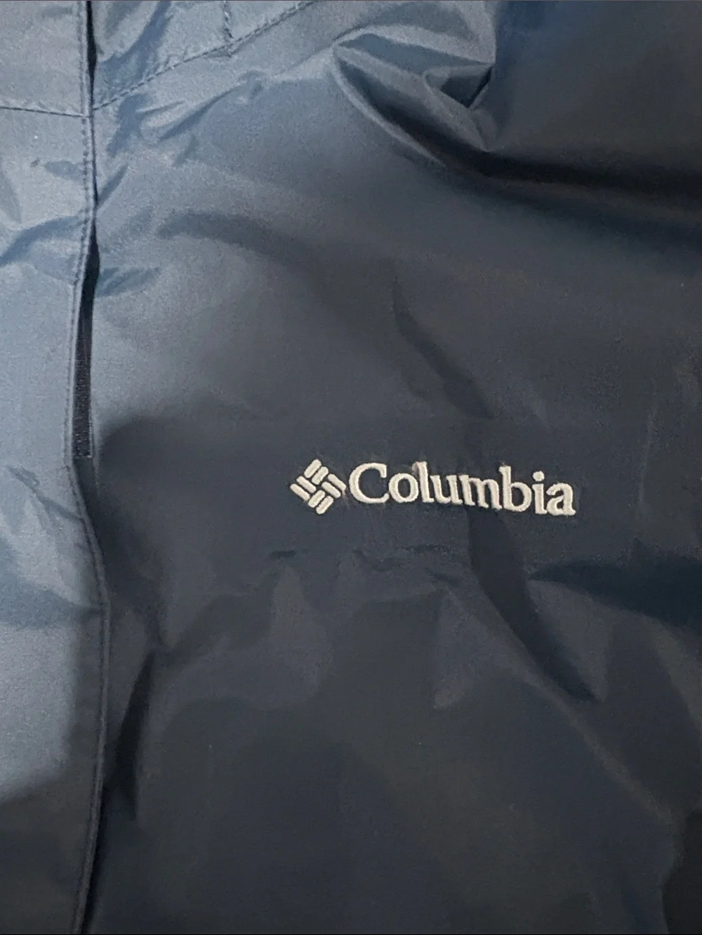 Columbia Women’s Dark Blue Hooded Rain Jacket - Picture 2 of 8